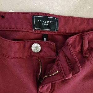 Celebrity Pink Maroon Pants Skinny Jeans size 11 aka size 30